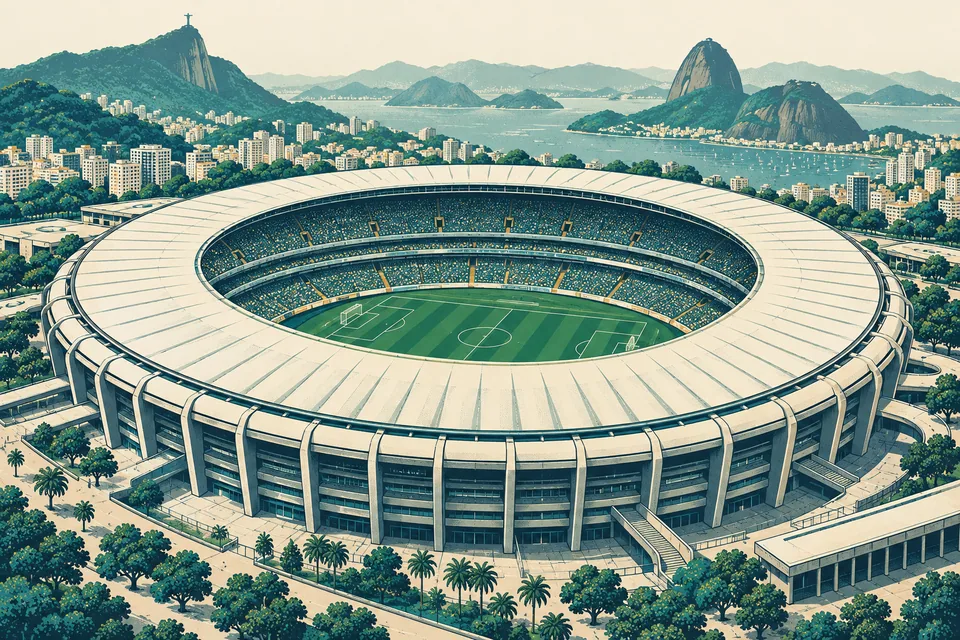 Arte ilustrativa do Maracanã.